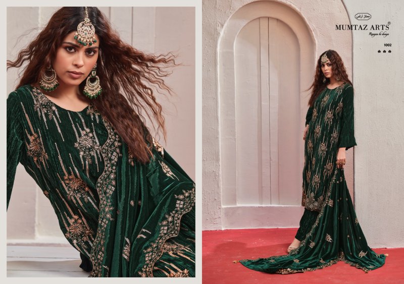 Maahi By Mumtaz Arts Crush Velvet Designer Salwar Suits 